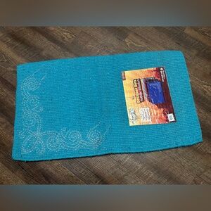 Horse Tack - NEW Tough 1 Designer Dots Teal Wool Woven Western Show Blanket